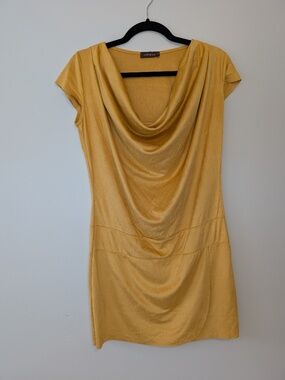 Super cute yellow suede minidress